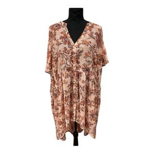Torrid Sz 4 Floral Lexi Babydoll Tunic